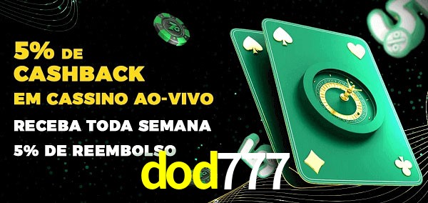 Promoções do cassino ao Vivo dod777